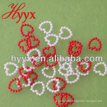 Wholesale loose DIY Acrylic/ABS plastic heart shapes pearl beads jewelry decoration